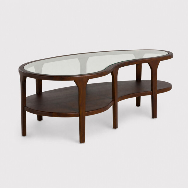 Meeru Wood Coffee Table 122X65X43.5 Cm, Round, Brown - Barker & Stonehouse - image 1