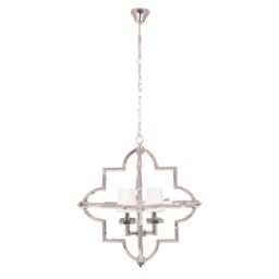 Silver 4 Shade Pendant Light Metal - Barker & Stonehouse - thumbnail 3