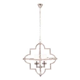 Silver 4 Shade Pendant Light Metal - Barker & Stonehouse - thumbnail 4