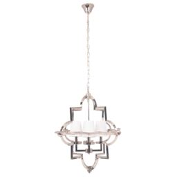 Silver 4 Shade Pendant Light Metal - Barker & Stonehouse