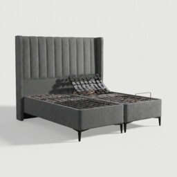 Tempur Suffolk King Slim Disc Adj Divan Bed, Grey Fabric - Barker & Stonehouse - thumbnail 1