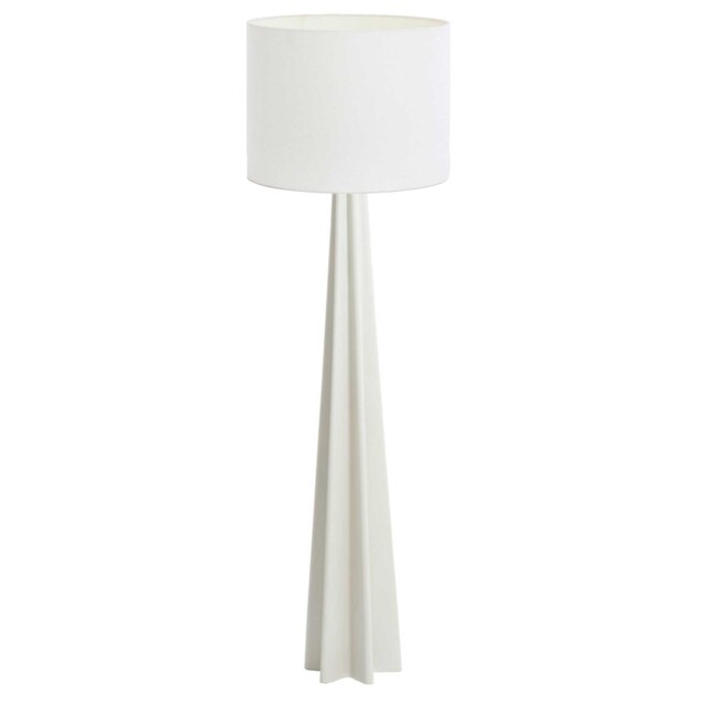 Tall Fluted Floor Lamp, White Metal - Barker & Stonehouse - image 1