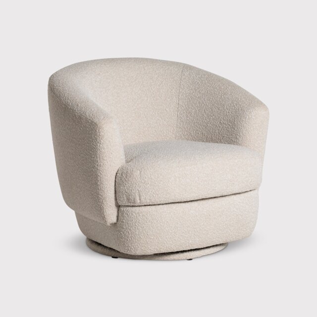 Arman Swivel Armchair, Neutral Boucle - Barker & Stonehouse - image 1