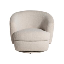 Arman Swivel Armchair, Neutral Boucle - Barker & Stonehouse - thumbnail 3