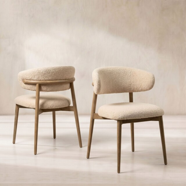 Lexa Dining Chair, Neutral Boucle - Barker & Stonehouse - image 1
