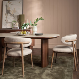 Lexa Dining Chair, Neutral Boucle - Barker & Stonehouse - thumbnail 2