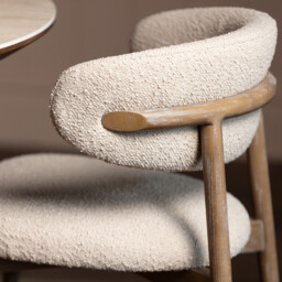 Lexa Dining Chair, Neutral Boucle - Barker & Stonehouse - thumbnail 3