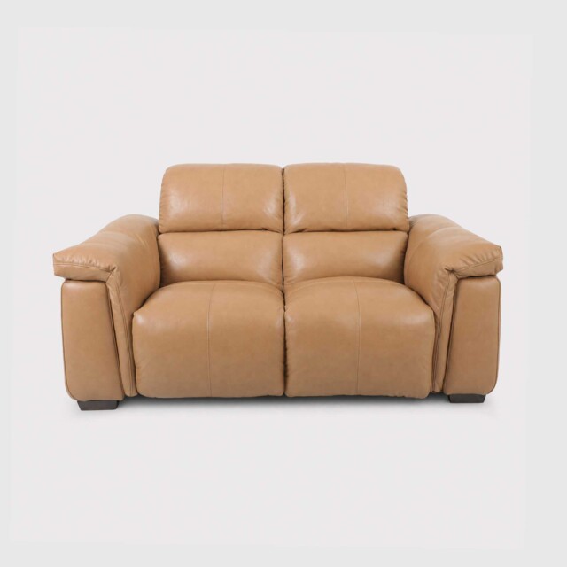 Mortimer 2 Seater Power Recliner Sofa, Brown Leather - Barker & Stonehouse - image 1