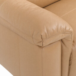 Mortimer 2 Seater Power Recliner Sofa, Brown Leather - Barker & Stonehouse - thumbnail 3