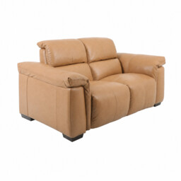 Mortimer 2 Seater Power Recliner Sofa, Brown Leather - Barker & Stonehouse - thumbnail 2