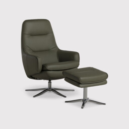 Nova Sp6200 Recliner Chair & Footstool Leather - Barker & Stonehouse - thumbnail 1