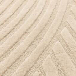 Curvone Sand 160x230cm Rug, Square, Neutral Wool - W160cm - Barker & Stonehouse - thumbnail 1