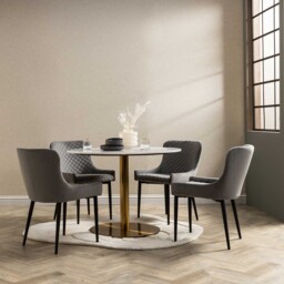 Rivington Dining Chair, Grey Velvet - Barker & Stonehouse - thumbnail 3