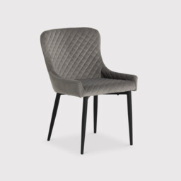 Rivington Dining Chair, Grey Velvet - Barker & Stonehouse - thumbnail 2