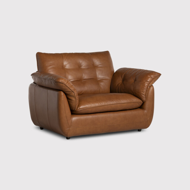 Pelle 1.25 Arm Armchair, Brown Leather - Barker & Stonehouse - image 1