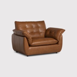 Pelle 1.25 Arm Armchair, Brown Leather - Barker & Stonehouse - thumbnail 1