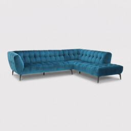 Azalea Corner Group Chaise Right Sofa, Teal - Barker & Stonehouse