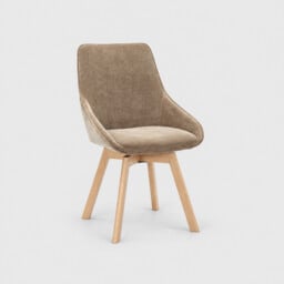 Beckton Dining Chair With 360 Swivel Fabric - Barker & Stonehouse - thumbnail 1