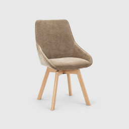 Beckton Dining Chair With 360 Swivel Fabric - Barker & Stonehouse