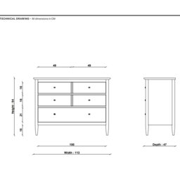 Ercol Teramo 5 Drawer Wide Chest, Neutral Oak - Barker & Stonehouse - thumbnail 6