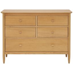 Ercol Teramo 5 Drawer Wide Chest, Neutral Oak - Barker & Stonehouse - thumbnail 3