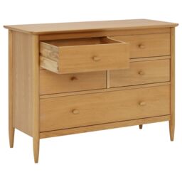 Ercol Teramo 5 Drawer Wide Chest, Neutral Oak - Barker & Stonehouse - thumbnail 4