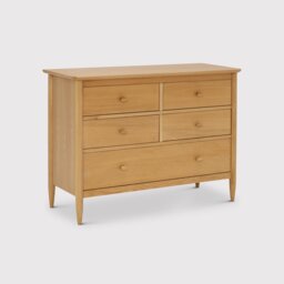 Ercol Teramo 5 Drawer Wide Chest, Neutral Oak - Barker & Stonehouse - thumbnail 1