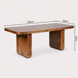 Rovenza Dining Table 200Cmx90Cmx75Cm, Mango Wood - Barker & Stonehouse - thumbnail 6