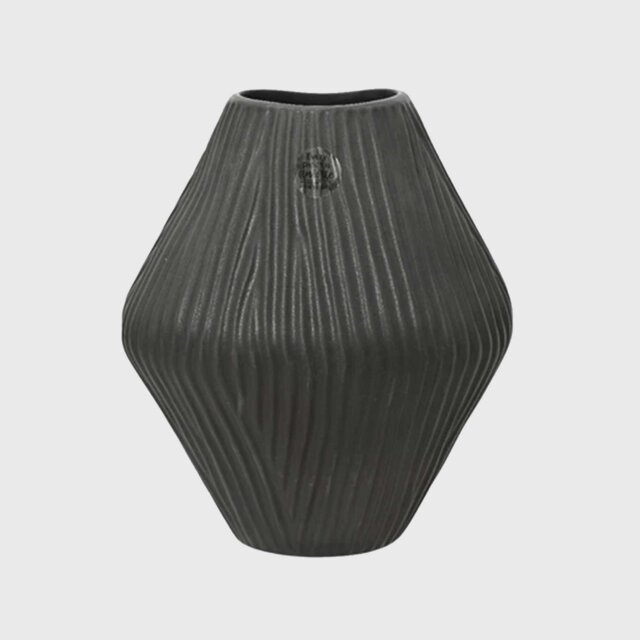 Charcoal Ceramic Vase, Grey - Barker & Stonehouse