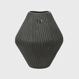 Charcoal Ceramic Vase, Grey - Barker & Stonehouse