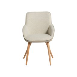 Fenris Dining Chair With Arms Beige, Neutral Fabric - Barker & Stonehouse - thumbnail 4