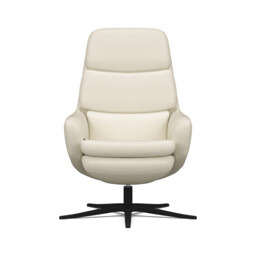 Lyra SP6100 Recliner Chair & Footstool, White Leather - Barker & Stonehouse - thumbnail 3