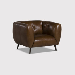 Chicago Armchair, Brown Leather - Barker & Stonehouse - thumbnail 1