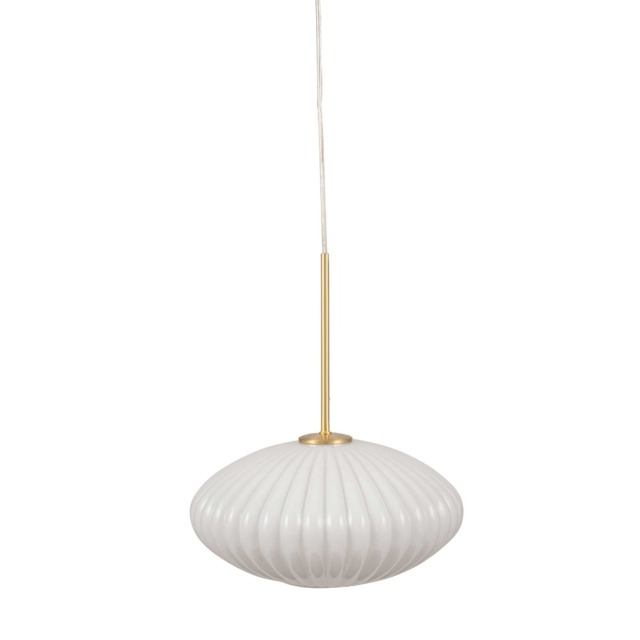 White Oval Pendant Light Glass - Barker & Stonehouse - image 1