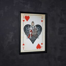 Timothy Oulton Cards Aces Hearts Art Print, Square, Black Wood - Barker & Stonehouse - thumbnail 5