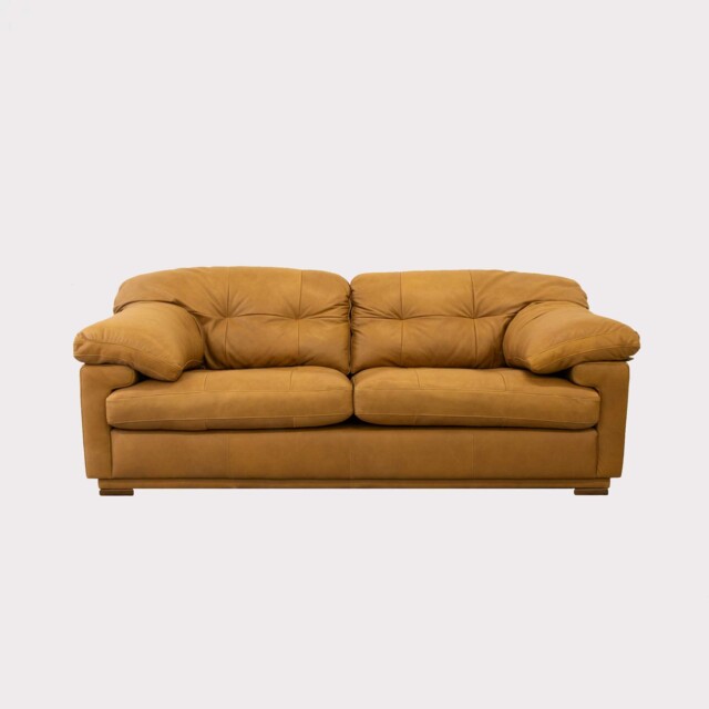 Langley 3 Seater Sofa, Brown Leather - Barker & Stonehouse