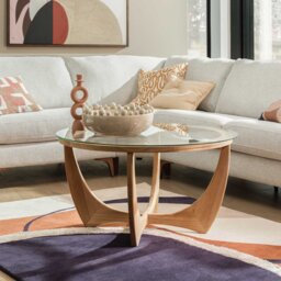 Yves Coffee Table, Round, Teak Wood - Barker & Stonehouse - thumbnail 2