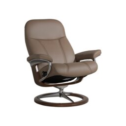 Stressless Consul Large Recliner Chair & Stool, Brown Leather - Barker & Stonehouse - thumbnail 3