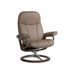 Stressless Consul Large Recliner Chair & Stool, Brown Leather - Barker & Stonehouse - thumbnail 2