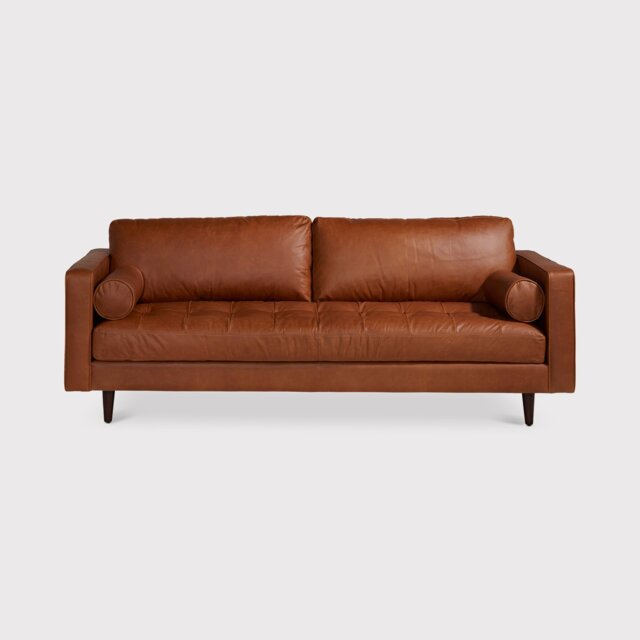 Hemingway 3 Seater Sofa, Brown Leather - Barker & Stonehouse - image 1