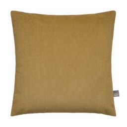 Mustard Faux Suede Cushion, Square, Yellow Polyester - Barker & Stonehouse