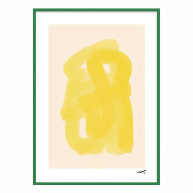 Abstract Citrus Framed Print, Square Wood - Barker & Stonehouse - image 1