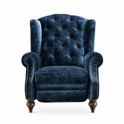Ullswater Pwr Recline Wing Recliner Chair, Blue Fabric - Barker & Stonehouse - thumbnail 2