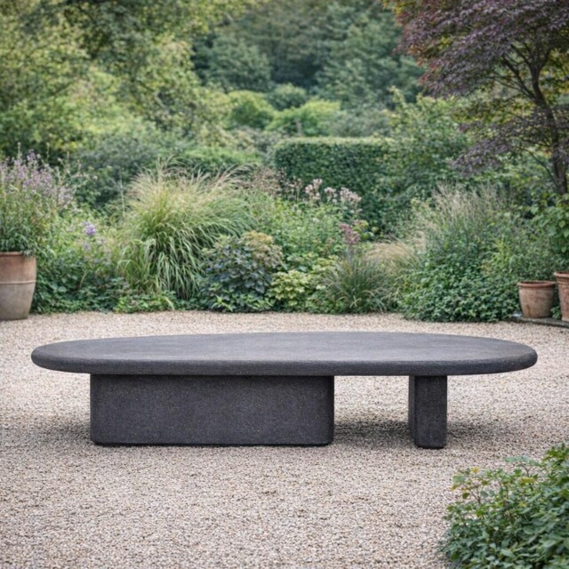 Phuket Coffee Table, Round, Black - Barker & Stonehouse - image 1