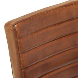Pure Furniture Brutus Dining Chair with Arms, Brown Leather - Barker & Stonehouse - thumbnail 4