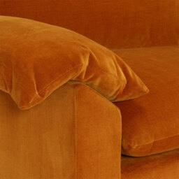 Hoxton Small Sofa, Orange Fabric - Barker & Stonehouse - thumbnail 4
