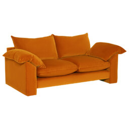 Hoxton Small Sofa, Orange Fabric - Barker & Stonehouse - thumbnail 2