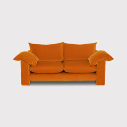 Hoxton Small Sofa, Orange Fabric - Barker & Stonehouse