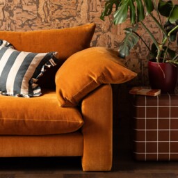 Hoxton Small Sofa, Orange Fabric - Barker & Stonehouse - thumbnail 2