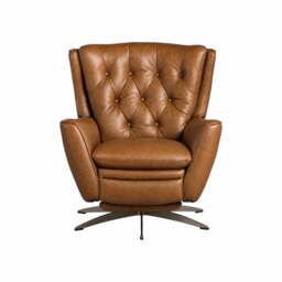 Charfield Swivel Recliner Chair 3015M, Brown Leather - Barker & Stonehouse - thumbnail 3